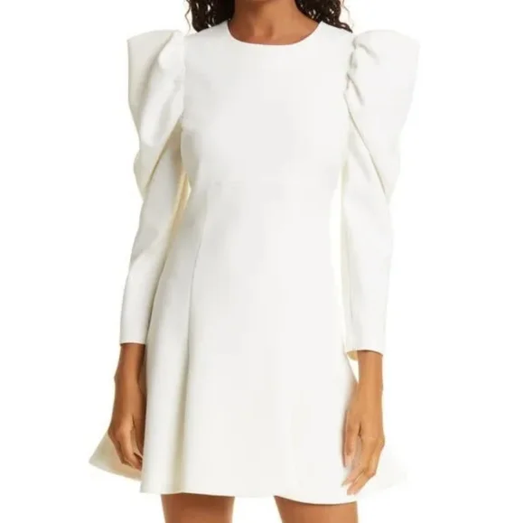 likely long sleeve alia dress Likely | Dresses | Likely Alia Long Sleeve Puff Sleeve Ivory Fit And Flare  Mini Dress 6